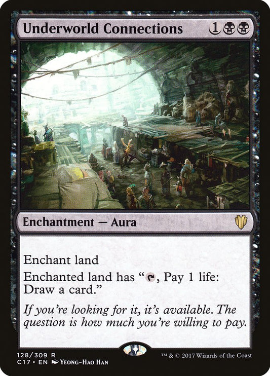 This Is An Image Of The Magic The Gathering Card Underworld Connections From The Set Crimson Vow Commander - Designed By Artist Yeong-Hao Han