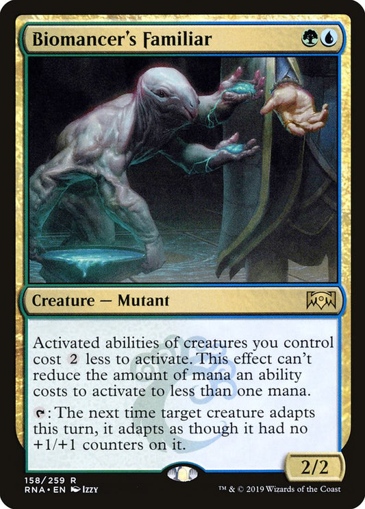 This Is An Image Of The Magic The Gathering Card Biomancer's Familiar From The Set Ravnica Allegiance - Designed By Artist Izzy