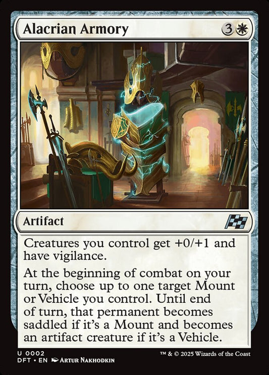This Is An Image Of The Magic The Gathering Card Alacrian Armory From The Set Aetherdrift - Designed By Artist Artur Nakhodkin
