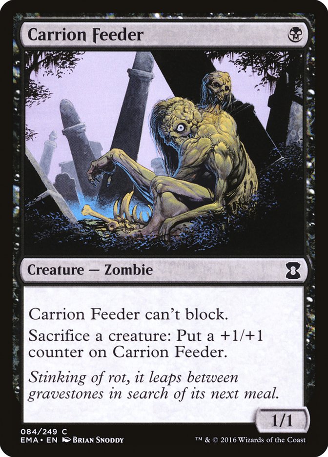 This Is An Image Of The Magic The Gathering Card Carrion Feeder From The Set Modern Horizons - Designed By Artist Svetlin Velinov