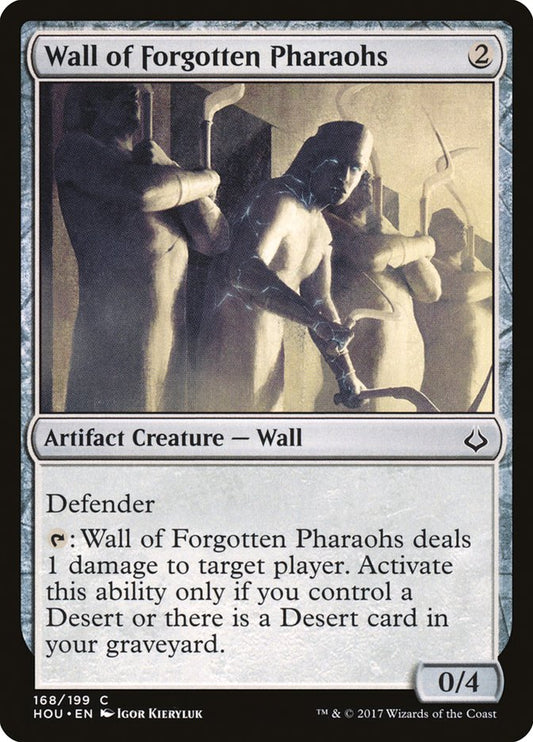 This Is An Image Of The Magic The Gathering Card Wall of Forgotten Pharaohs From The Set Hour of Devastation - Designed By Artist Igor Kieryluk