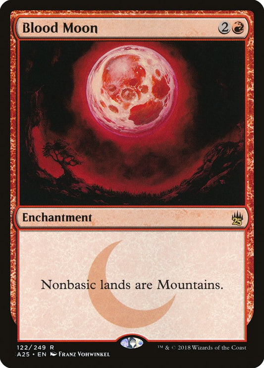 This Is An Image Of The Magic The Gathering Card Blood Moon From The Set Double Masters - Designed By Artist Franz Vohwinkel