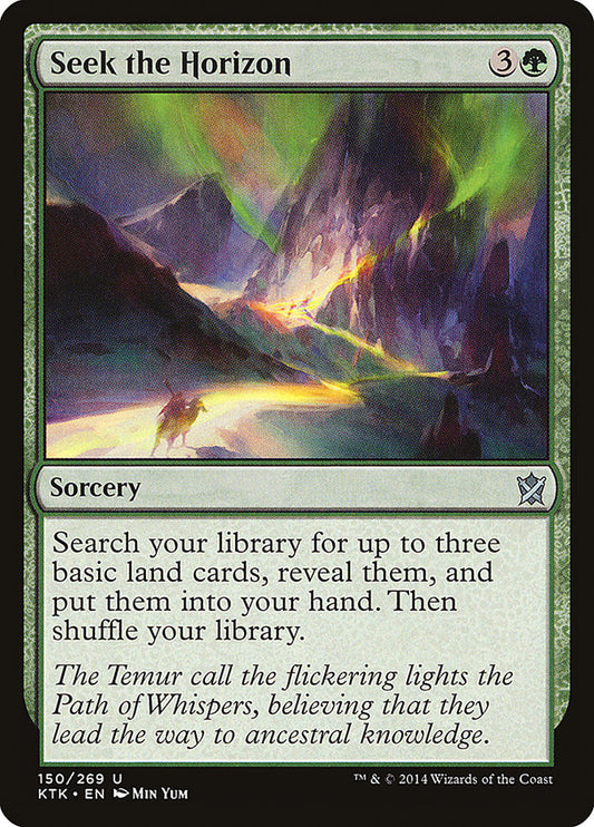 This Is An Image Of The Magic The Gathering Card Seek the Horizon From The Set Duel Decks: Nissa vs. Ob Nixilis - Designed By Artist Min Yum