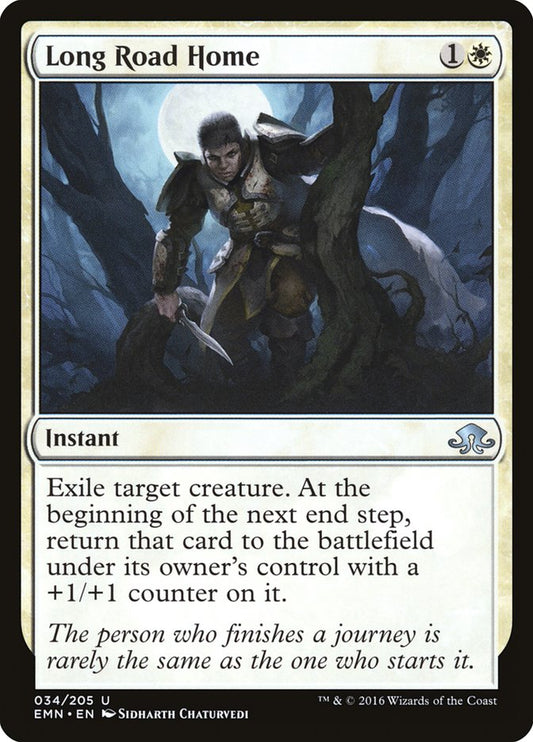 This Is An Image Of The Magic The Gathering Card Long Road Home From The Set Jumpstart - Designed By Artist Sidharth Chaturvedi