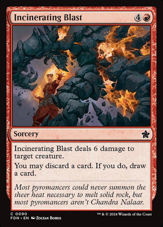This Is An Image Of The Magic The Gathering Card Incinerating Blast From The Set Foundations - Designed By Artist Zoltan Boros