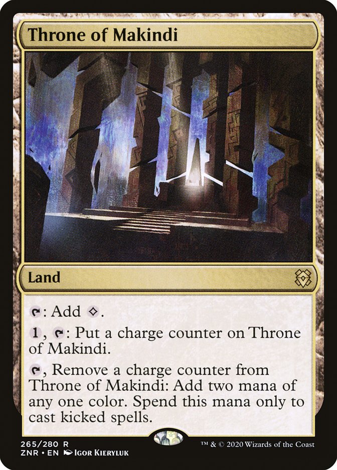 This Is An Image Of The Magic The Gathering Card Throne of Makindi From The Set Zendikar Rising - Designed By Artist Igor Kieryluk