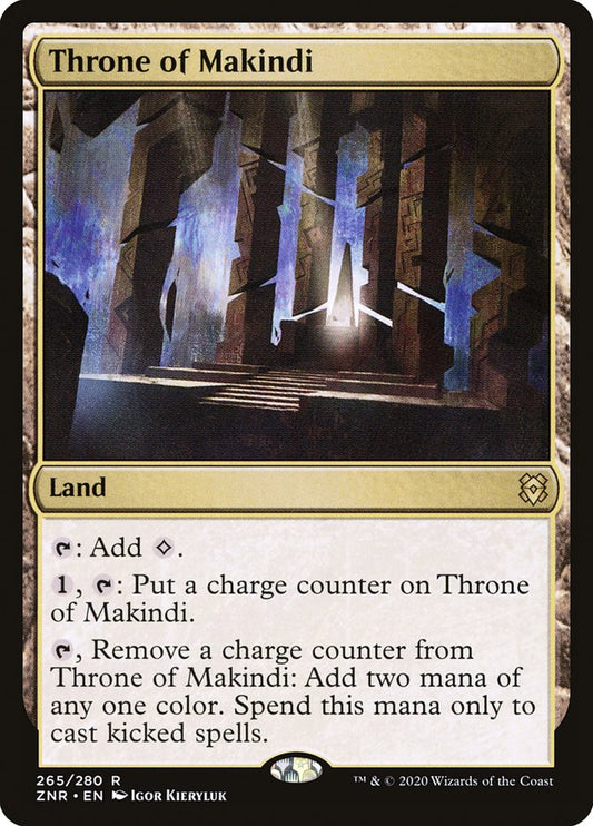 This Is An Image Of The Magic The Gathering Card Throne of Makindi From The Set Zendikar Rising - Designed By Artist Igor Kieryluk