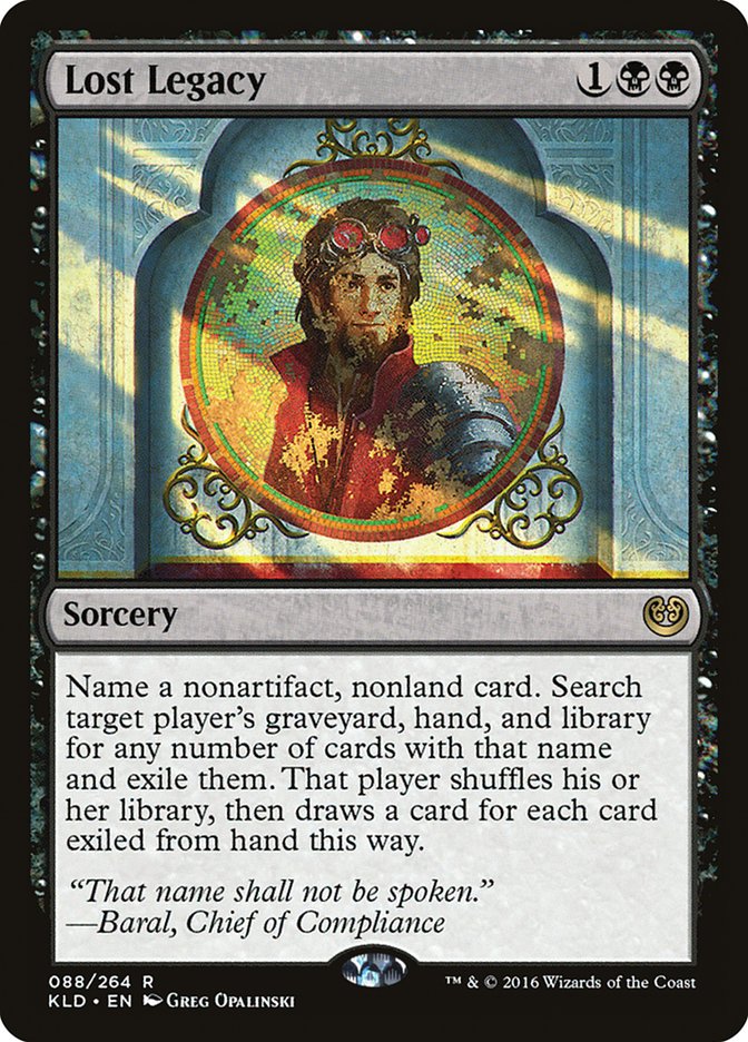 This Is An Image Of The Magic The Gathering Card Lost Legacy From The Set Kaladesh - Designed By Artist Greg Opalinski