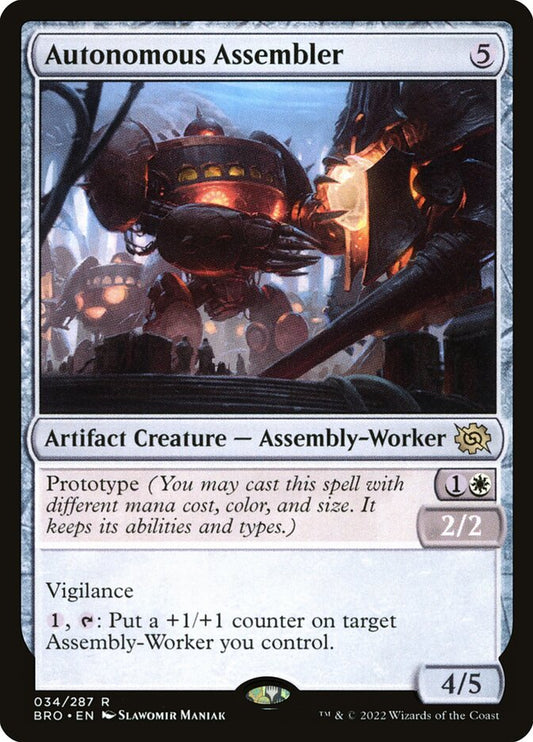 This Is An Image Of The Magic The Gathering Card Autonomous Assembler From The Set The Brothers' War - Designed By Artist Slawomir Maniak