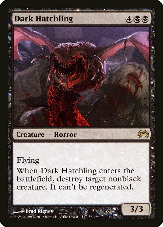 This Is An Image Of The Magic The Gathering Card Dark Hatchling From The Set Commander Legends: Battle for Baldur's Gate - Designed By Artist Brad Rigney