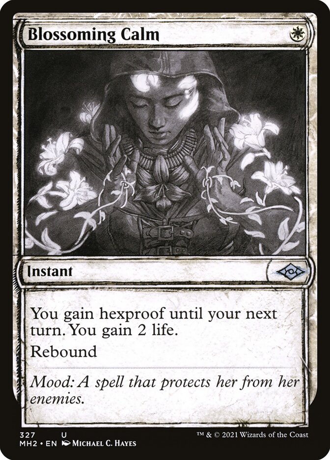 This Is An Image Of The Magic The Gathering Card Blossoming Calm From The Set Modern Horizons 2 - Designed By Artist Michael C. Hayes