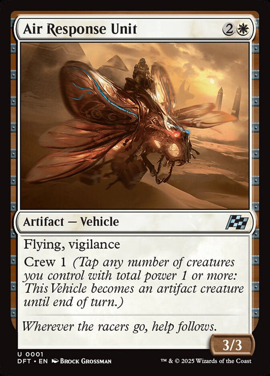 This Is An Image Of The Magic The Gathering Card Air Response Unit From The Set Aetherdrift - Designed By Artist Brock Grossman