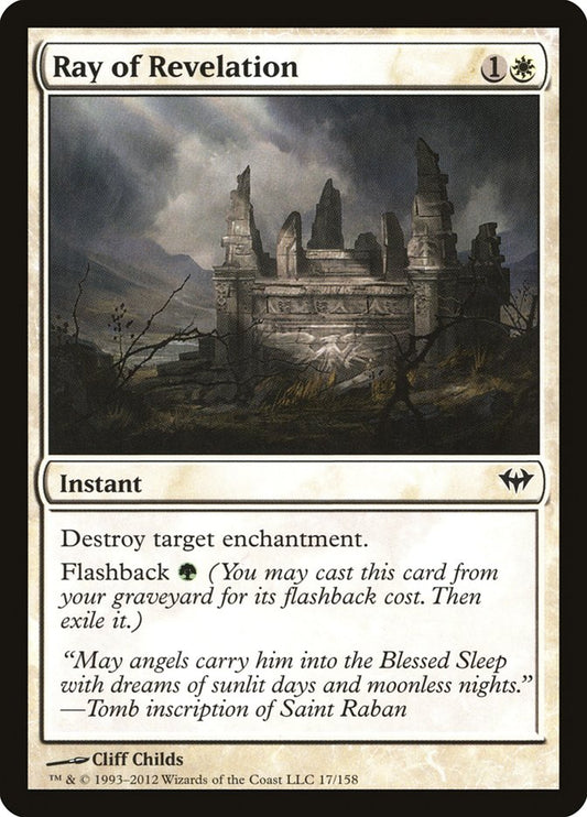 This Is An Image Of The Magic The Gathering Card Ray of Revelation From The Set Dark Ascension - Designed By Artist Cliff Childs