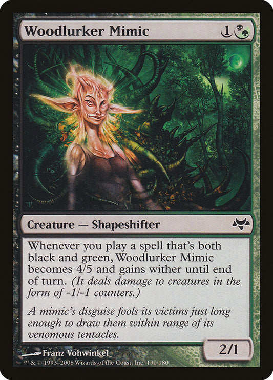 This Is An Image Of The Magic The Gathering Card Woodlurker Mimic From The Set Eventide - Designed By Artist Franz Vohwinkel