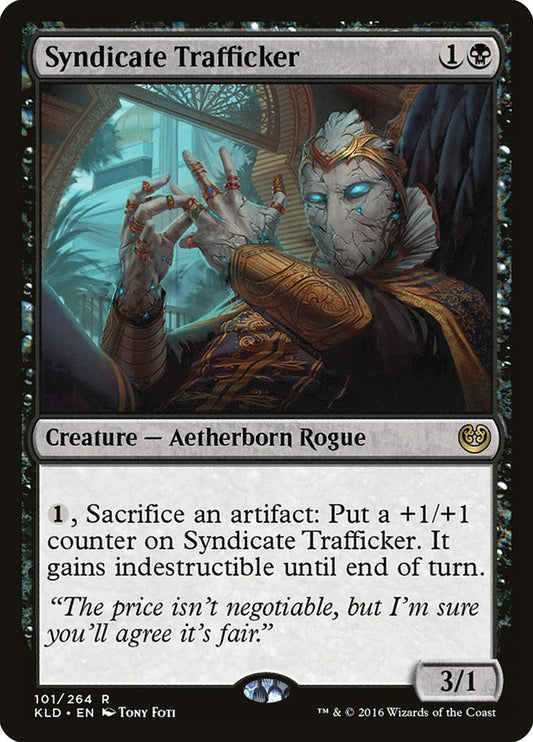 This Is An Image Of The Magic The Gathering Card Syndicate Trafficker From The Set Kaladesh - Designed By Artist Tony Foti