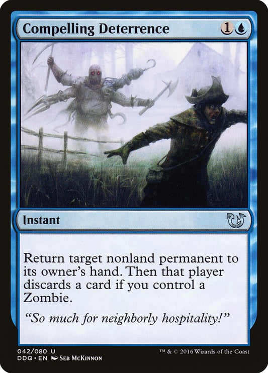 This Is An Image Of The Magic The Gathering Card Compelling Deterrence From The Set Innistrad Remastered - Designed By Artist Seb McKinnon