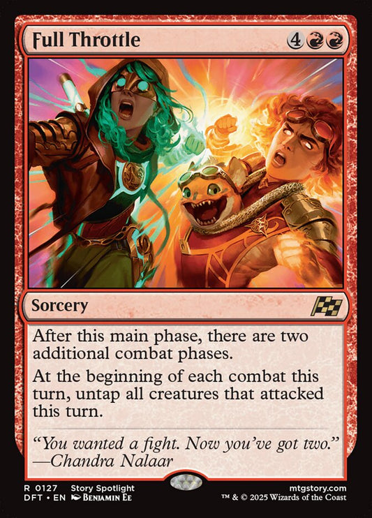 This Is An Image Of The Magic The Gathering Card Full Throttle From The Set Aetherdrift - Designed By Artist Benjamin Ee