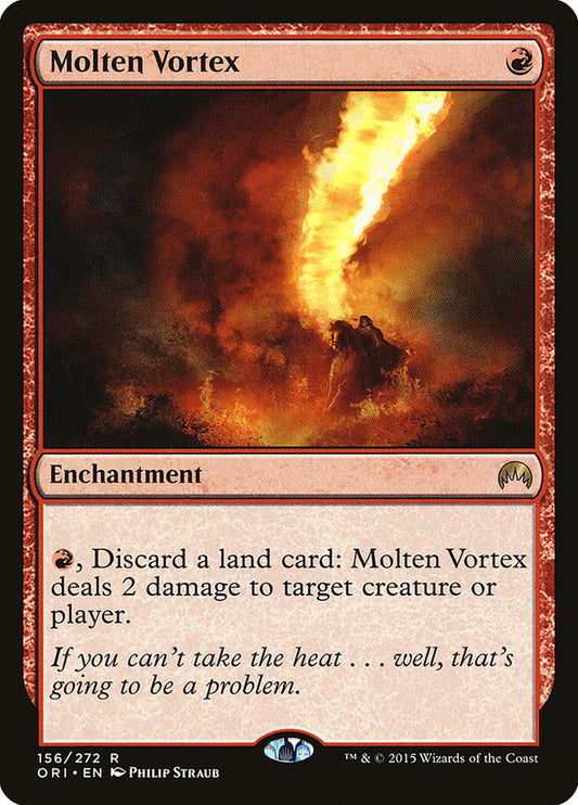 This Is An Image Of The Magic The Gathering Card Molten Vortex From The Set Magic Origins - Designed By Artist Philip Straub