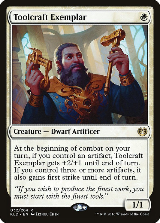 This Is An Image Of The Magic The Gathering Card Toolcraft Exemplar From The Set Kaladesh - Designed By Artist Zezhou Chen