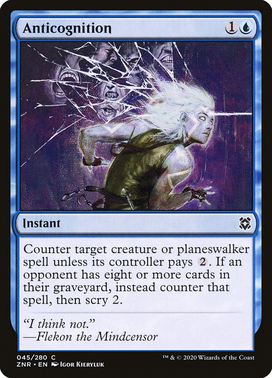 This Is An Image Of The Magic The Gathering Card Anticognition From The Set Zendikar Rising - Designed By Artist Igor Kieryluk