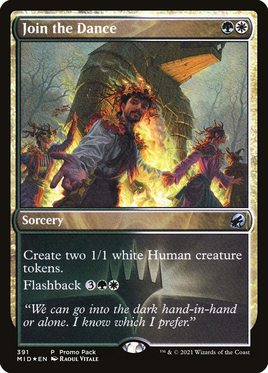 This Is An Image Of The Magic The Gathering Card Join the Dance From The Set Innistrad Remastered - Designed By Artist Raoul Vitale