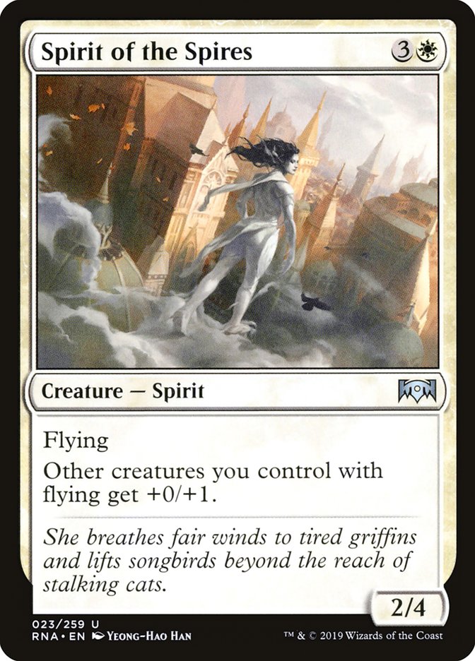 This Is An Image Of The Magic The Gathering Card Spirit of the Spires From The Set Ravnica Allegiance - Designed By Artist Yeong-Hao Han