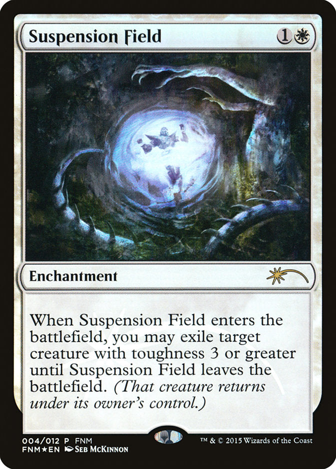This Is An Image Of The Magic The Gathering Card Suspension Field From The Set Khans of Tarkir - Designed By Artist Seb McKinnon