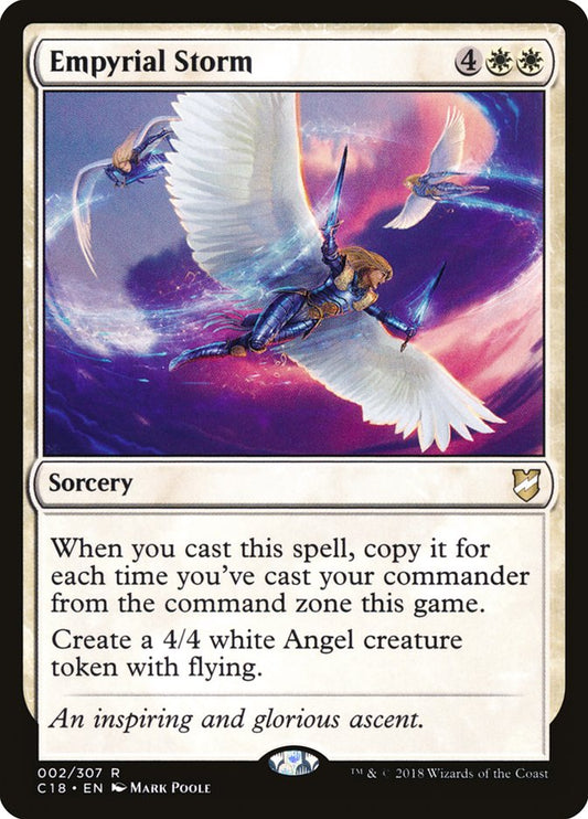 This Is An Image Of The Magic The Gathering Card Empyrial Storm From The Set Commander 2018 - Designed By Artist Mark Poole