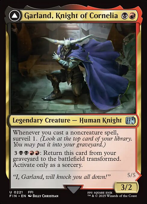 Garland, Knight of Cornelia // Chaos, the Endless - FOIL