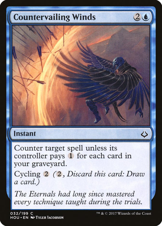 This Is An Image Of The Magic The Gathering Card Countervailing Winds From The Set Hour of Devastation - Designed By Artist Tyler Jacobson