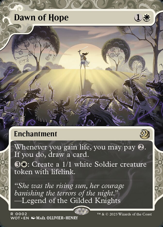 This Is An Image Of The Magic The Gathering Card Dawn of Hope From The Set Guilds of Ravnica - Designed By Artist Sung Choi