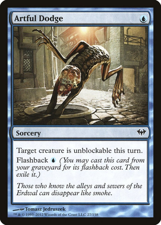 This Is An Image Of The Magic The Gathering Card Artful Dodge From The Set Dark Ascension - Designed By Artist Tomasz Jedruszek
