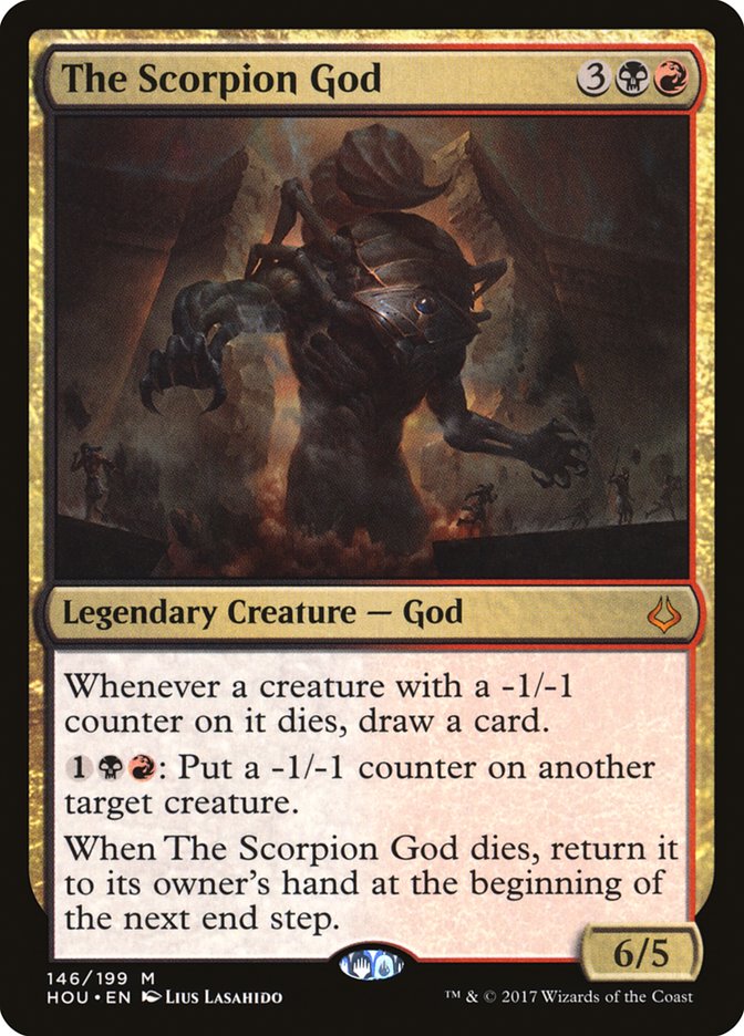 This Is An Image Of The Magic The Gathering Card The Scorpion God From The Set Hour of Devastation - Designed By Artist Lius Lasahido