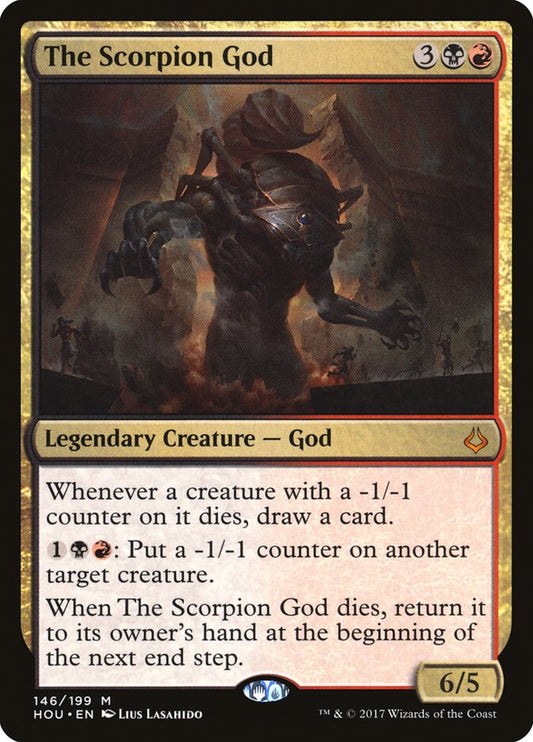 This Is An Image Of The Magic The Gathering Card The Scorpion God From The Set Hour of Devastation - Designed By Artist Lius Lasahido