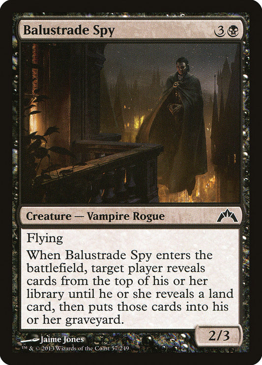 This Is An Image Of The Magic The Gathering Card Balustrade Spy From The Set Ravnica Remastered - Designed By Artist Jaime Jones