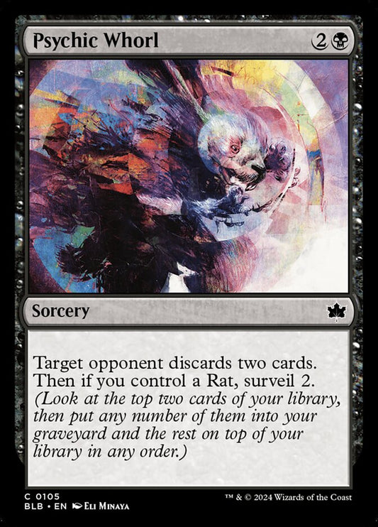 This Is An Image Of The Magic The Gathering Card Psychic Whorl From The Set Bloomburrow - Designed By Artist Eli Minaya