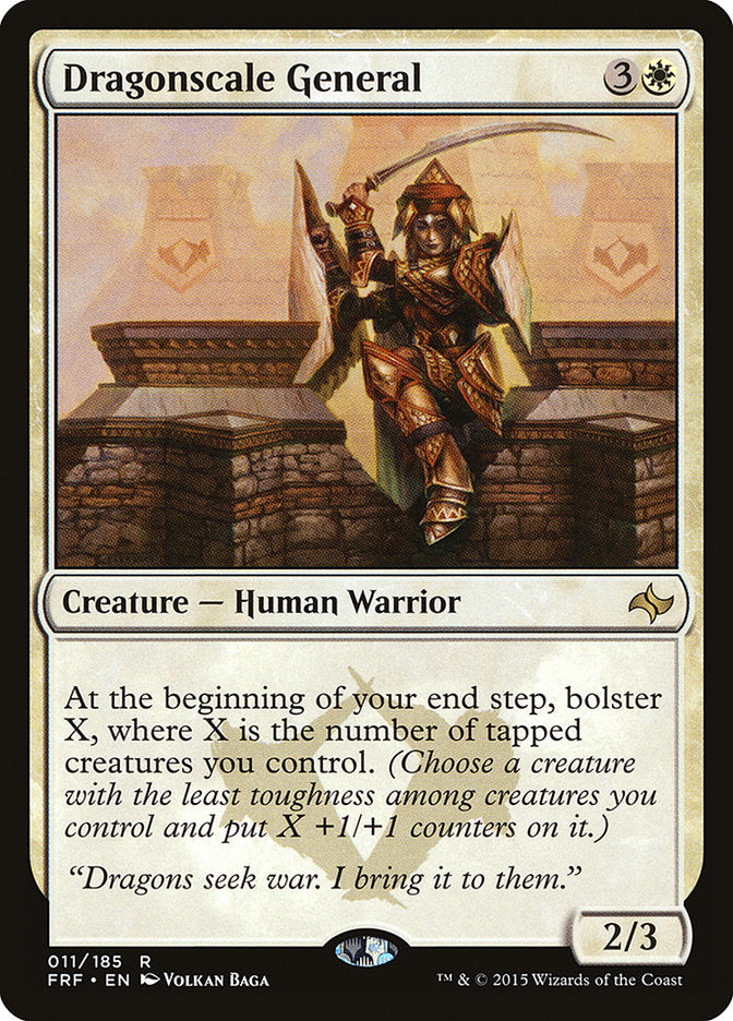 This Is An Image Of The Magic The Gathering Card Dragonscale General From The Set Fate Reforged - Designed By Artist Volkan Baǵa