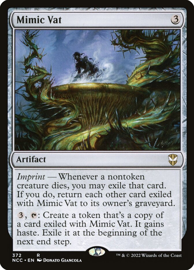 This Is An Image Of The Magic The Gathering Card Mimic Vat From The Set New Capenna Commander - Designed By Artist Donato Giancola