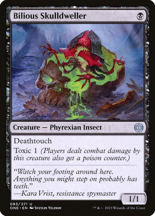 This Is An Image Of The Magic The Gathering Card Bilious Skulldweller From The Set Phyrexia: All Will Be One - Designed By Artist Svetlin Velinov
