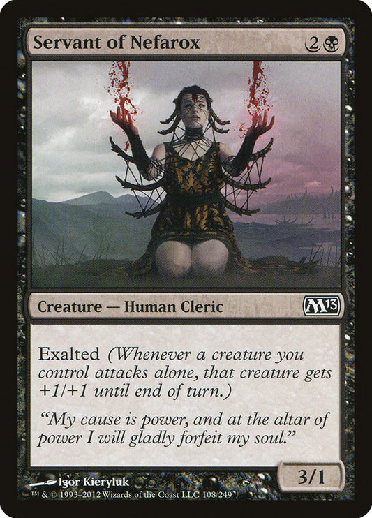 This Is An Image Of The Magic The Gathering Card Servant of Nefarox From The Set Magic 2013 - Designed By Artist Igor Kieryluk