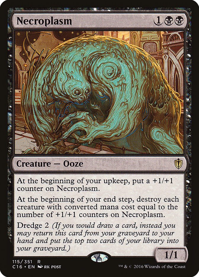 This Is An Image Of The Magic The Gathering Card Necroplasm From The Set Commander Anthology Volume II - Designed By Artist rk post
