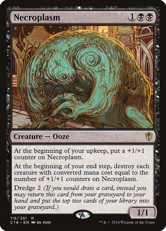 This Is An Image Of The Magic The Gathering Card Necroplasm From The Set Commander Anthology Volume II - Designed By Artist rk post