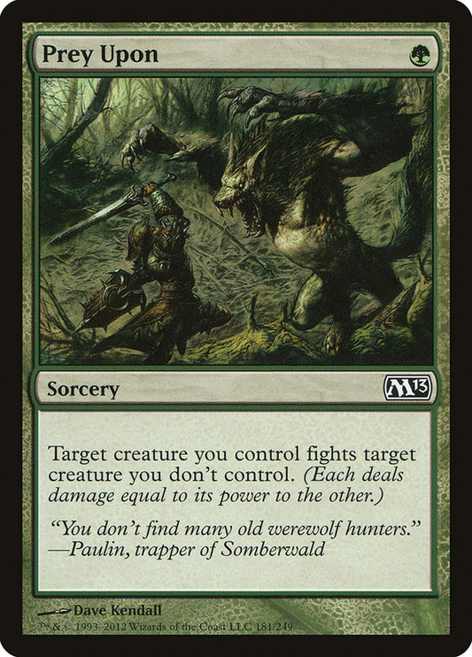 This Is An Image Of The Magic The Gathering Card Prey Upon From The Set Ultimate Masters - Designed By Artist Dave Kendall