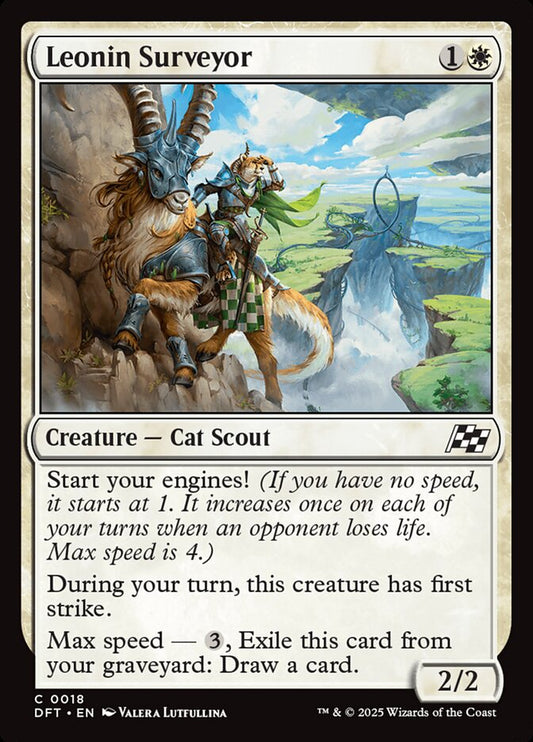 This Is An Image Of The Magic The Gathering Card Leonin Surveyor From The Set Aetherdrift - Designed By Artist Valera Lutfullina