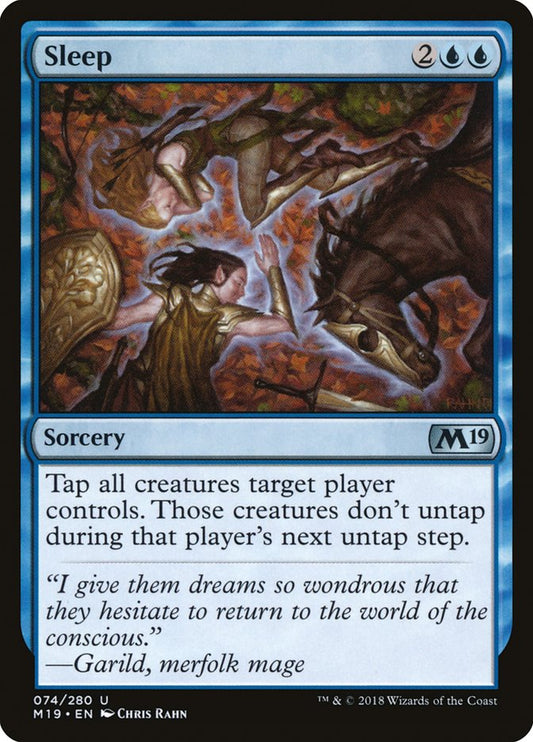This Is An Image Of The Magic The Gathering Card Sleep From The Set Core Set 2019 - Designed By Artist Chris Rahn