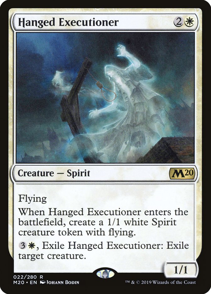 This Is An Image Of The Magic The Gathering Card Hanged Executioner From The Set Crimson Vow Commander - Designed By Artist Johann Bodin