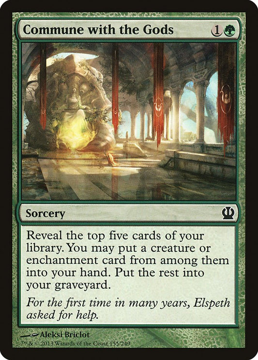 This Is An Image Of The Magic The Gathering Card Commune with the Gods From The Set Eternal Masters - Designed By Artist Aleksi Briclot