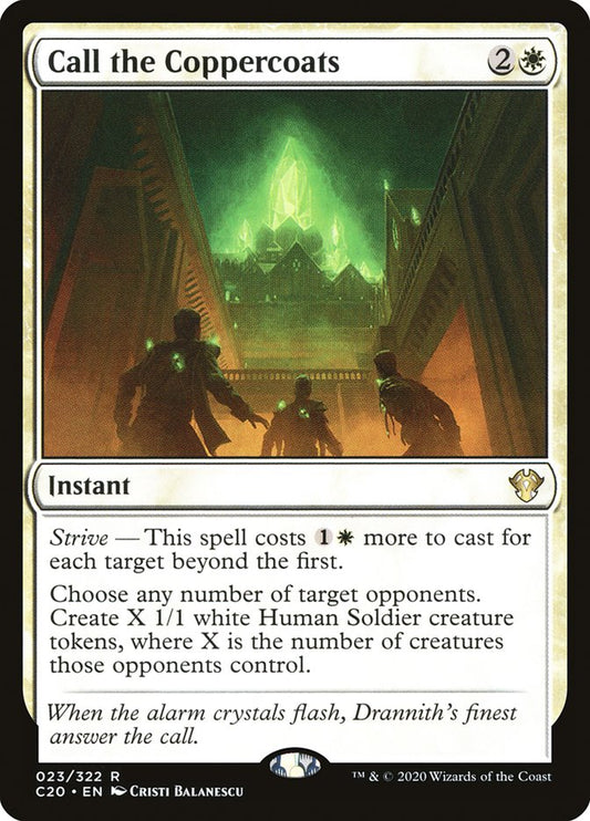 This Is An Image Of The Magic The Gathering Card Call the Coppercoats From The Set New Capenna Commander - Designed By Artist Cristi Balanescu
