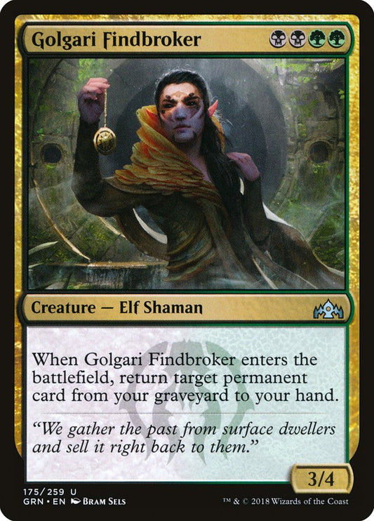This Is An Image Of The Magic The Gathering Card Golgari Findbroker From The Set Ravnica Remastered - Designed By Artist Bram Sels