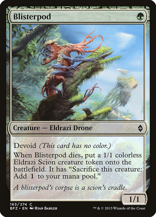 This Is An Image Of The Magic The Gathering Card Blisterpod From The Set Battle for Zendikar - Designed By Artist Ryan Barger